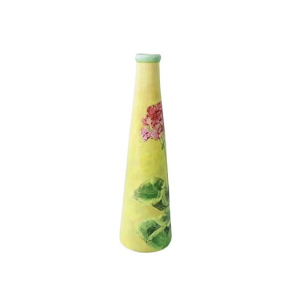 Carol Rowan Geraniums Collection Ceramic Vase 12" Tall Enesco Group - Picture 3 of 9